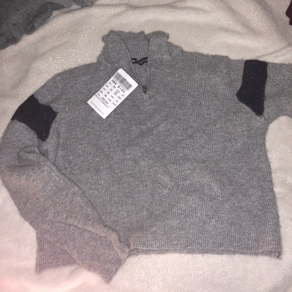 BRAND NEW zip neck brandy melville sweater